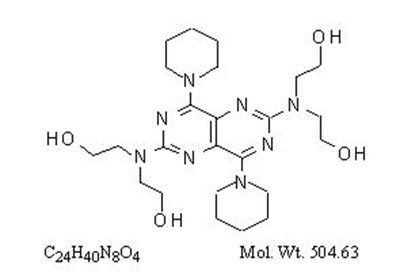 Structural Formula Of Dipyridamole. (Aggrenox Struct1)
